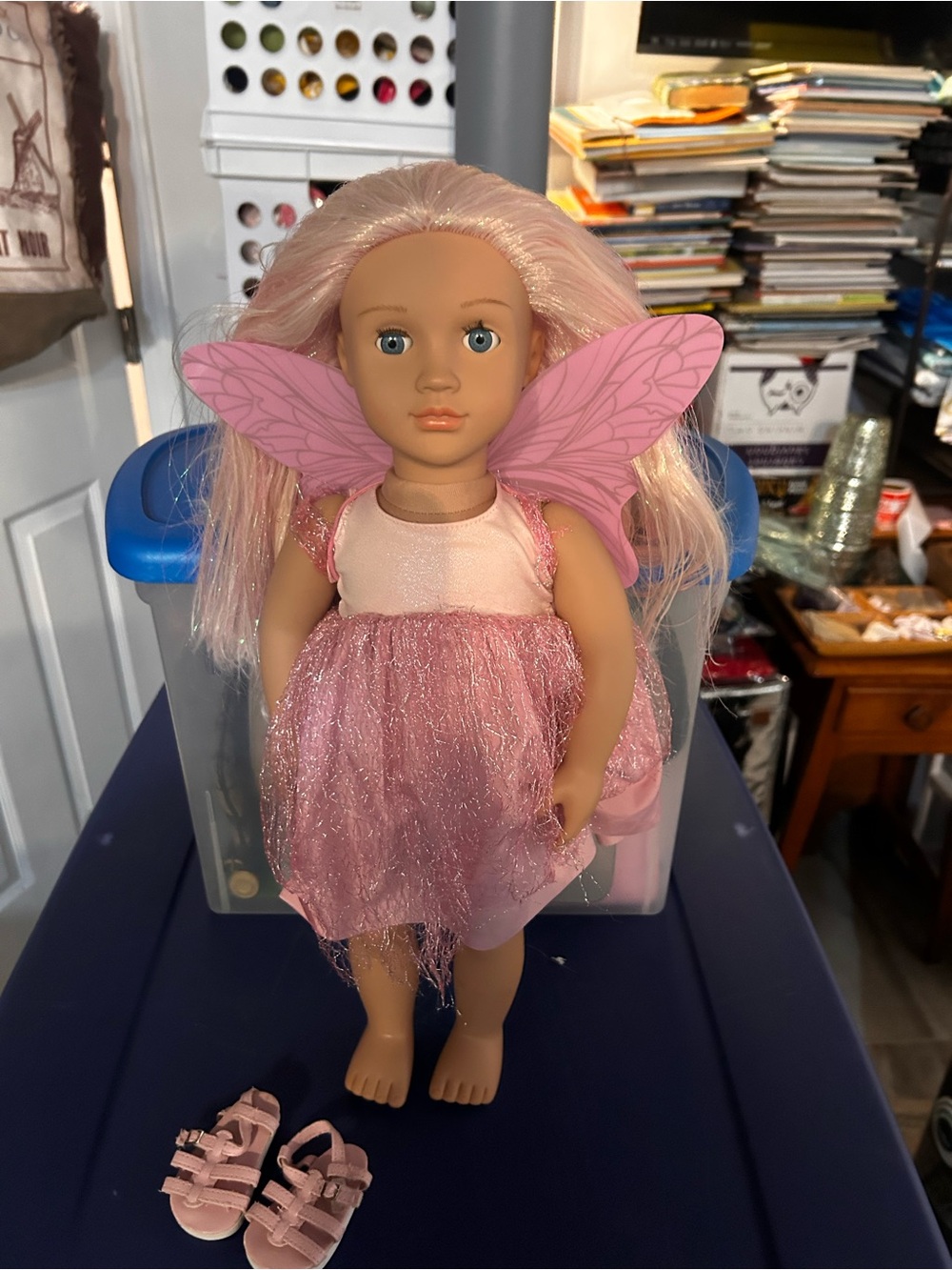 Pink Fairy Dress-Up Doll with Wings - Kids Toy